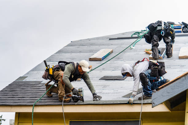 Professional Gutter Installation technician working in Baltic, CT